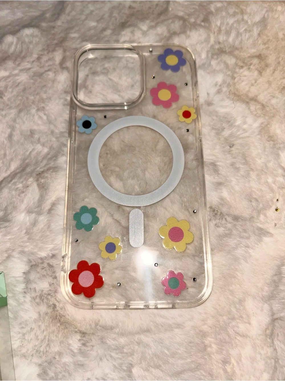prime connect 15 plus 14 plus 12-13-14-pro Max crystal Case daisies UB101